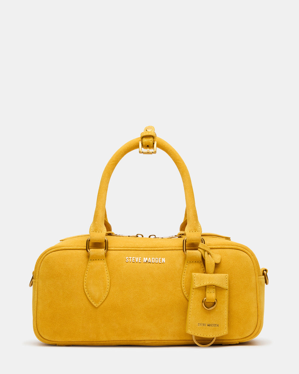 MERIT Bag Mustard Suede Top-Handle Satchel Crossbody Handbag | Steve Madden discount