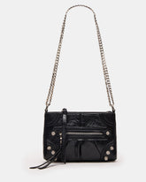 SKY Bag Black/Silver Moto Rhinestone Embellished Stud Crossbody Handbag | Steve Madden near me