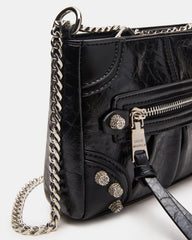 SKY Bag Black/Silver Moto Rhinestone Embellished Stud Crossbody Handbag | Steve Madden near me