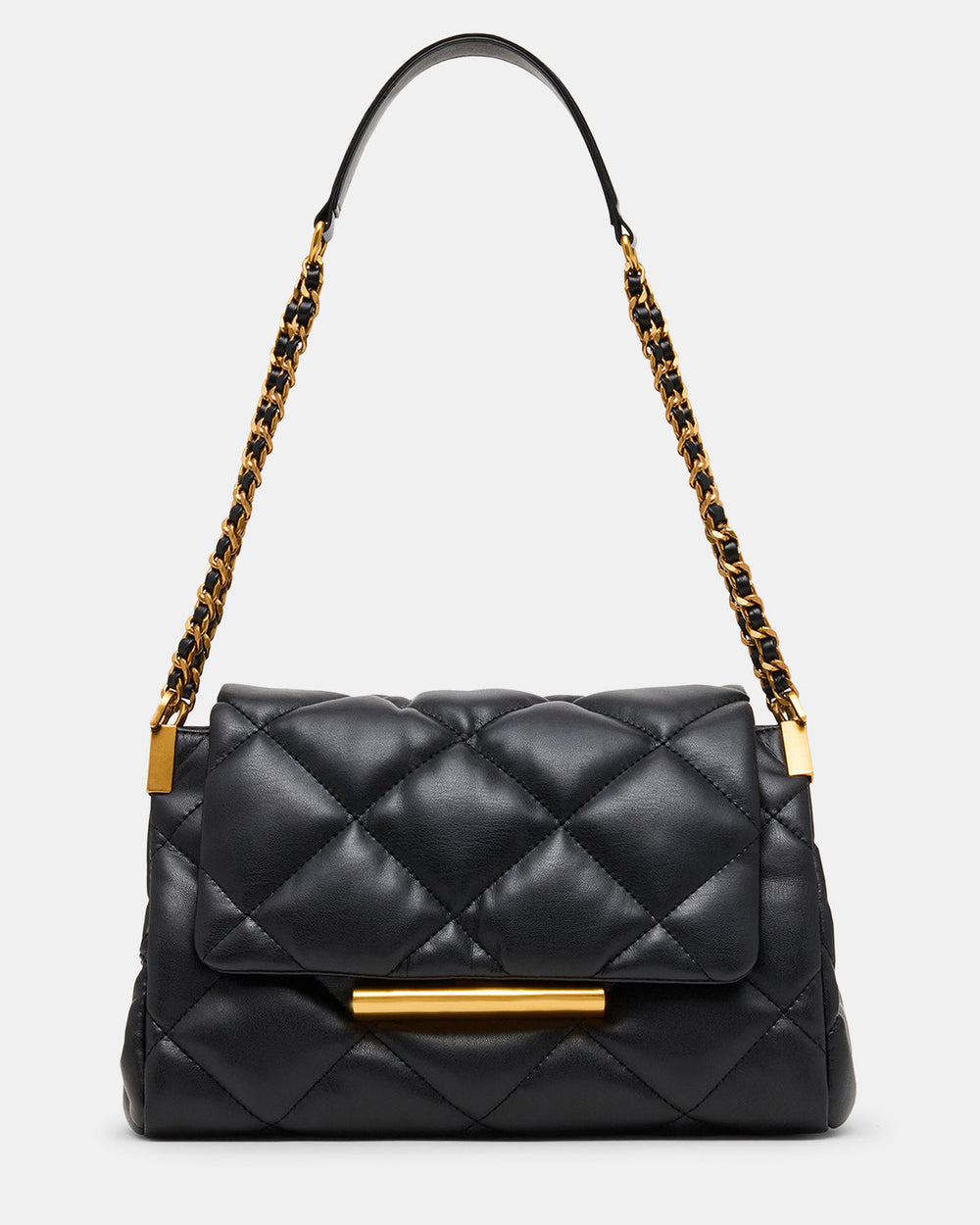 COLETTE Bag Black/Gold Quilted Chain Shoulder Handbag | Steve Madden discount