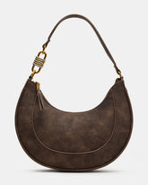 LOHAN Bag Brown Structured Hobo Shoulder Handbag | Steve Madden outlet