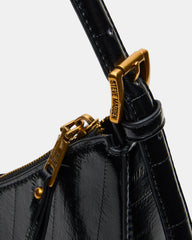 SMITH Bag Black Eel Asymmetric Shoulder Handbag | Steve Madden discount