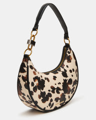LOHAN Bag Brown Print Structured Hobo Shoulder Handbag | Steve Madden online