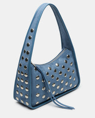 CHEYANN Bag Light Blue Hobo Dome-Studded Shoulder Strap Women's Handbag | Steve Madden Sale