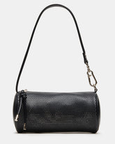PRIYA Perforated Bag Black Mini Barrel Shoulder Handbag | Steve Madden discount