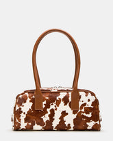 ANISE Bag Brown Cow Print Elongated Shoulder Strap Handbag | Steve Madden near me
