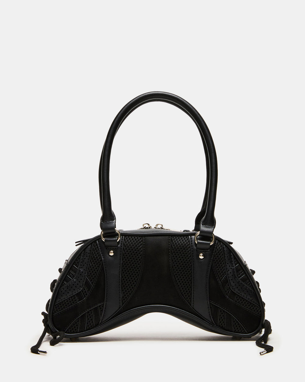 KODY Bag Black Lace-Up Buckle Shoulder Strap Handbag | Steve Madden US