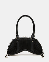 KODY Bag Black Lace-Up Buckle Shoulder Strap Handbag | Steve Madden US