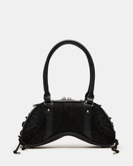 KODY Bag Black Lace-Up Buckle Shoulder Strap Handbag | Steve Madden US