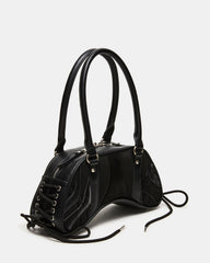 KODY Bag Black Lace-Up Buckle Shoulder Strap Handbag | Steve Madden US