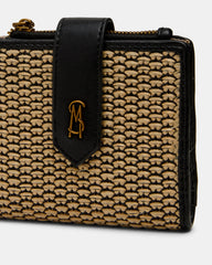 JEM STRAW Black Natural Bifold Wallet | Steve Madden near me