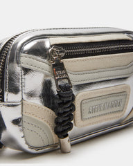 MADRIDD Belt Bag Silver | Women's Handbags | Steve Madden on Sale