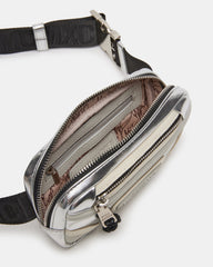 MADRIDD Belt Bag Silver | Women's Handbags | Steve Madden on Sale