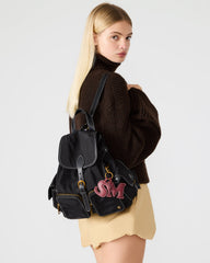 STUDIO Bag Black Nylon Cargo Pocket Drawstring Women's Backpack Handbag | Steve Madden near me