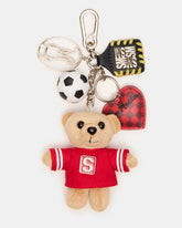 GOAL BAG CHARM Red Multi Stuffed Bear Attachable Bag Charm | Steve Madden near me