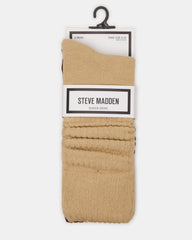 2 PACK RIB SLOUCH SOCKS TAN MULTI Women's Ribbed Quarter Socks | Steve Madden Sale