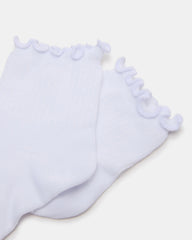 LETTUCE EDGE ANKLET SOCKS White Women's Anklet Socks | Steve Madden near me