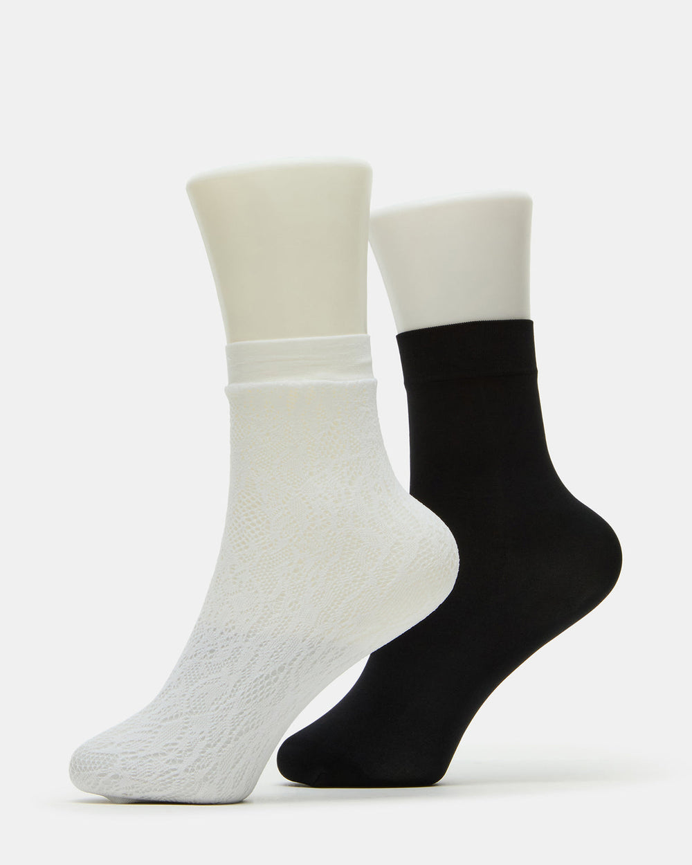 2 Pack Lace Anklet Women's Quarter Socks White | Steve Madden discount