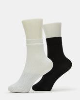 2 Pack Lace Anklet Women's Quarter Socks White | Steve Madden discount