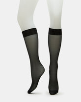 3 Pack Sheer Knee High Women's Mesh Socks Black | Steve Madden Sale