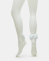 BRIDAL BOW TIGHTS Sheer White Women's Footed Tights | Steve Madden US