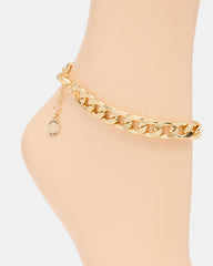 LINK CHAIN ANKLET Gold Women's | Steve Madden for Sale