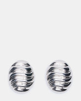 GROOVED CIRCULAR STUD EARRINGS SILVER Women's Sculpted Grooved Stud Earrings | Steve Madden outlet