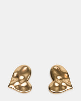 TEXTURED HEART STUD EARRINGS GOLD Women's Textured Heart Stud Earrings | Steve Madden discount