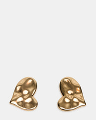 TEXTURED HEART STUD EARRINGS GOLD Women's Textured Heart Stud Earrings | Steve Madden discount