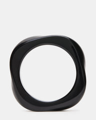 CURVED RETRO BRACELET Black Women's Bangle Bracelet | Steve Madden outlet