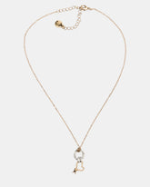 TWO TONE KNOT HEART PENDANT Necklace Double Knot Chain Necklace | Steve Madden online