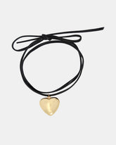 PUFFY HEART CHOKER Gold | Women's Heart Shaped Necklace | Steve Madden US