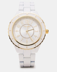 WOMEN'S STAINLESS STEEL WATCH White Women's Watch | Steve Madden outlet