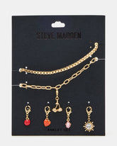 CHERRY CHARM ANKLET SET Women's Cherry Chain Multi Anklet Set | Steve Madden Sale
