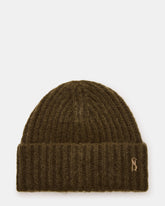 LOGO BEANIE Grape Leaf Fuzzy RIbbed Knit Women's Beanie | Steve Madden for Sale