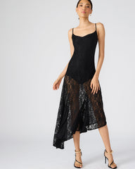 LOUISA Black Flowy Sleeveless Mesh Lace Womens Dress | Steve Madden Sale