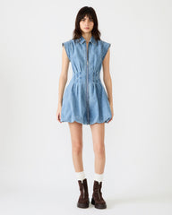 DYANNE Forever Blue Women's Zip-Front Bubble-Hem Dress | Steve Madden Sale