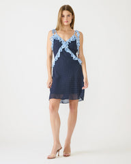 ADALINA Vintage Navy Polka Dot Ruffle Flowy Women's Mini Dress | Steve Madden near me