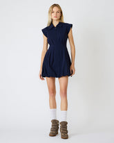 DYANNE Marine Women's Zip-Front Bubble-Hem Dress | Steve Madden online