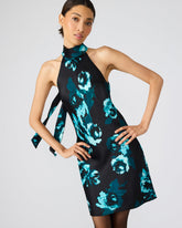 LARA Deco Rose Halter Mini Floral Print Women's Dress | Steve Madden near me