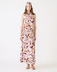 GALA Dress Petal Paisley Maxi Halter Neck Flowy Open-Back Women's Dress | Steve Madden US
