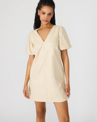 TILLY Bone Short-Sleeved Faux Leather Women's Dress | Steve Madden outlet