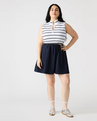 LYON Navy Women's Collared Sleeveless Flowy Dress | Steve Madden Sale