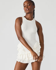 CLEA White Ruffled Mini Women's Dress | Steve Madden discount