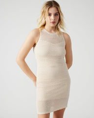 RONNIE Dress Beige | Women's Mini Crochet Sweater Dress | Steve Madden discount