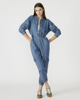 TRISTA Denim Women's Long-Sleeved Jumpsuit | Steve Madden for Sale