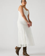 VEERA White Maxi Lace Flowy Women's Dress | Steve Madden on Sale