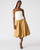 OLIVER Taupe Women's Strapless Midi Bubble Dress | Steve Madden discount
