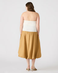OLIVER Taupe Women's Strapless Midi Bubble Dress | Steve Madden discount