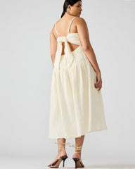 TOBY Ivory Maxi Flowy Bow Women's Dress | Steve Madden US